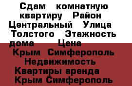 Сдам 2-комнатную квартиру › Район ­ Центральный › Улица ­ Толстого › Этажность дома ­ 1 › Цена ­ 20 000 - Крым, Симферополь Недвижимость » Квартиры аренда   . Крым,Симферополь